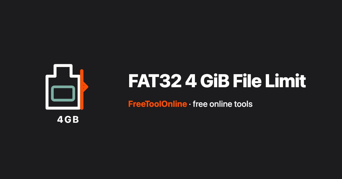 Gib Files FAT32 4 GiB File Limit - Why Large Videos Fail on USB - Free Tool Online