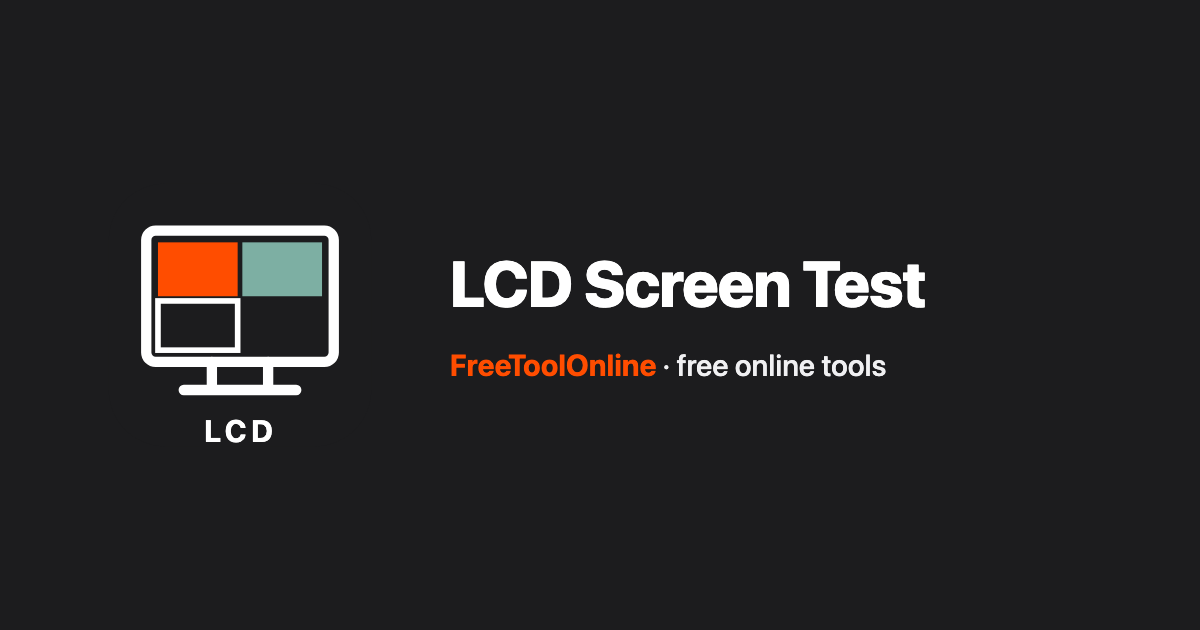 LCD Test - Dead Pixel & Color Cycle Check - Free Tool Online